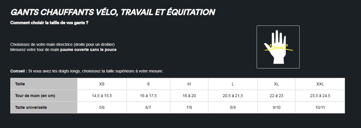 guide des tailles