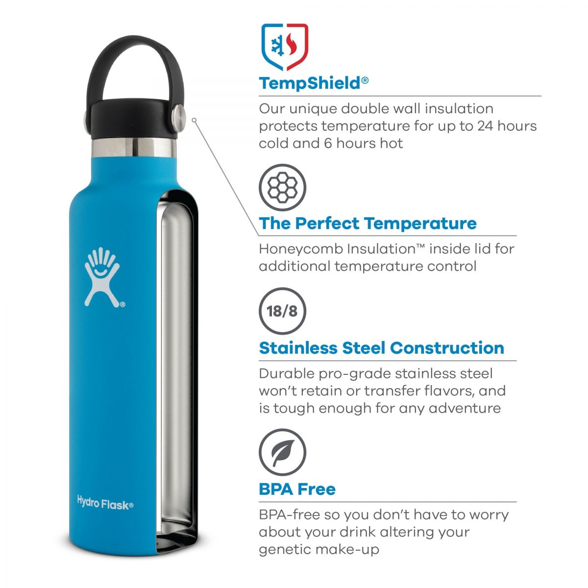 Bouteille isotherme Wide Mouth (946ml) - HYDRO FLASK - Loisir